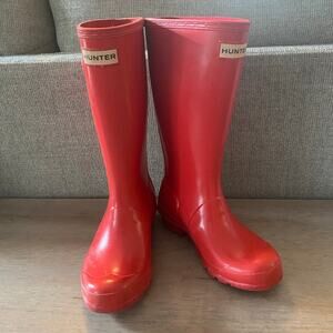 Hunter Kids Red Boots